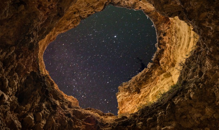 Space, Cave, Sky, hole, night