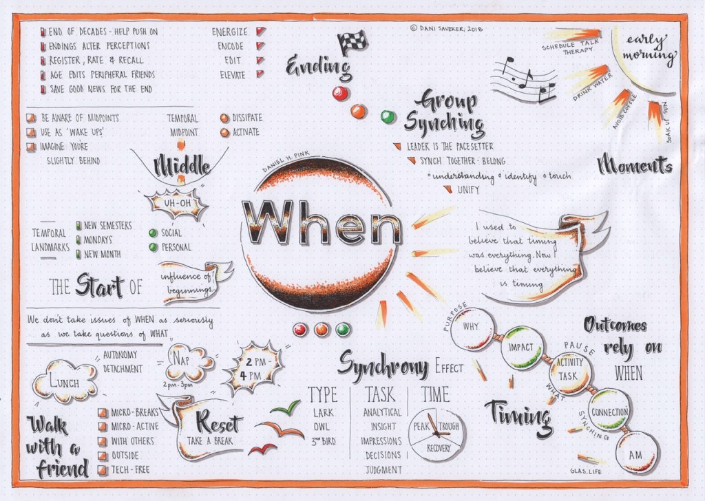 Infographic, When, Daniel H. Pink, Visual Synopsis, Dani Saveker