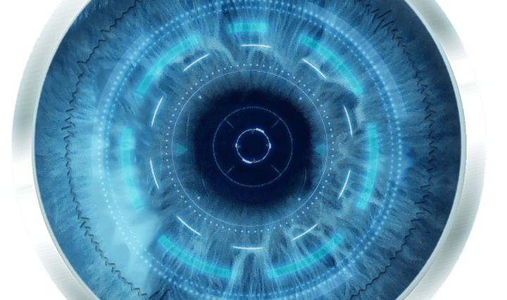 robot eye, blue eye